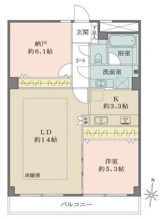 エクレール一番町の間取り図